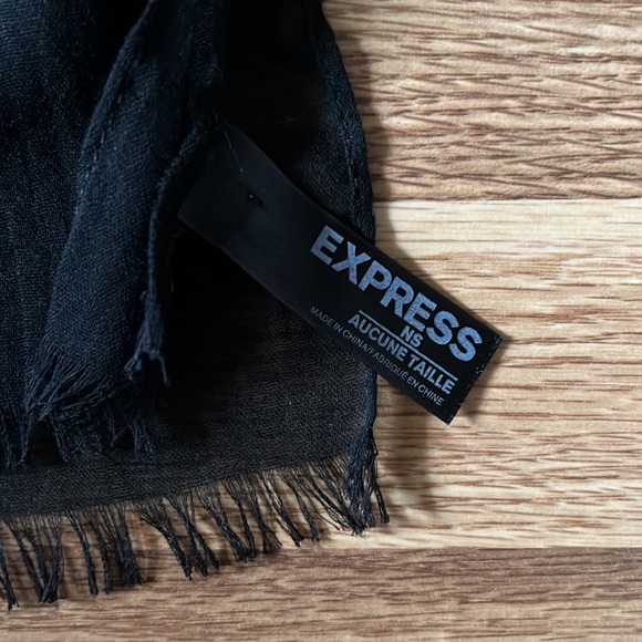 Black EXPRESS Scarf | Gently Used, Polyester - Picture 3 of 4